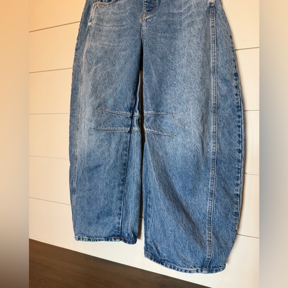 Free People We The Free Good Luck Mid-Rise Barrel Jeans 30 - Picture 7 of 10